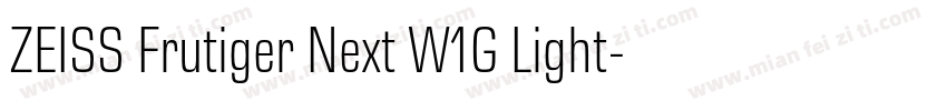 ZEISS Frutiger Next W1G Light字体转换